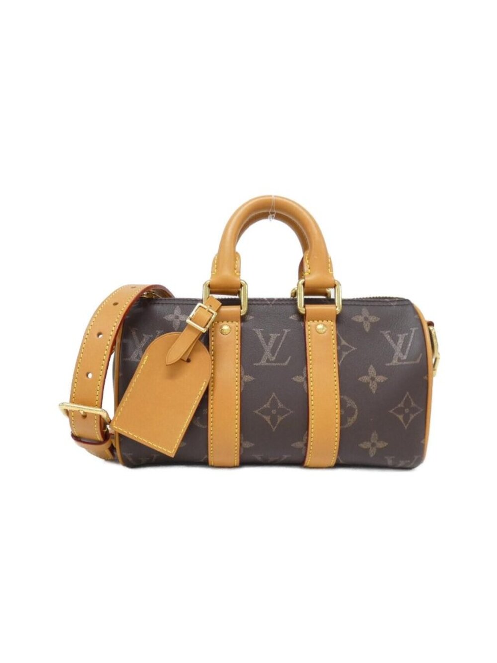Louis Vuitton Monogram Leather Keepall Bandouliere 25 Boston Bag